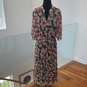 ba&sh Floral Print Midi Dress